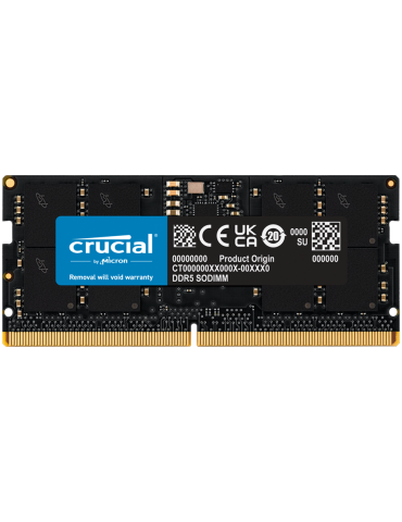 RAM памет Crucial 32GB DDR5 5600MHz SODIMM CL46, 16Gbit - CT32G56C46S5