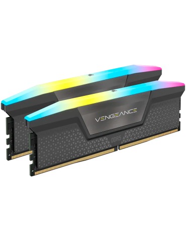 RAM памет Corsair 32GB (2x16GB) DDR5 6000MHz, CL38-44-44-96 1.35V Std PMIC Intel XMP VENGEANCE RGB Black - CMH32GX5M2B6000C38