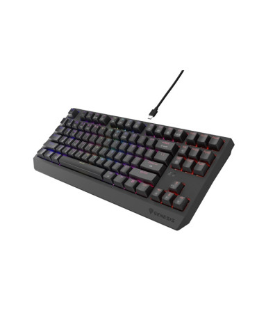 Безжична механична геймърска клавиатура Genesis Thor 230 TKL Wireless US Black RGB Mechanical Outemu Silent Lemon - NKG-2108