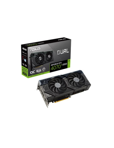 Видео карта Asus Dual GeForce RTX 4070 Ti SUPER OC Edition 16GB GDDR6X, 256 bit - DUAL-RTX4070TIS-O16G