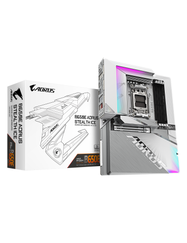 Дънна платка Gigabyte B650E AORUS STEALTH ICE, AM5, DDR5