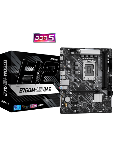 Дънна платка AsRock B760M-H2/M.2, DDR5, LGA1700