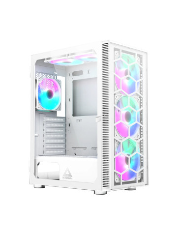 Кутия за компютър Montech X3 GLASS, Mid-tower Case, TG, 6 fixed RGB Fans, White - MONTECH-X3-GLASS-WH