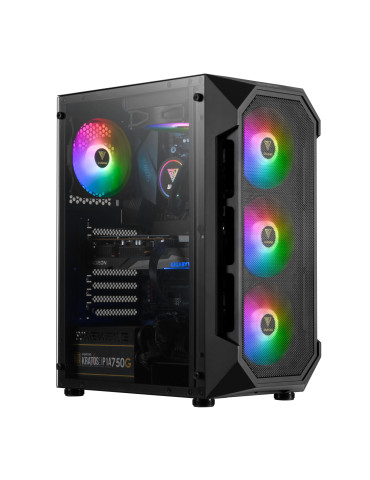 Кутия за компютър Gamdias AURA GC1, ATX, aRGB, Tempered Glass - GAMDIAS-AURA-GC1