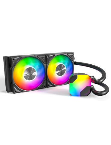 Водно охлаждане Montech Hyper Flow ARGB 240, CPU Liquid Cooler, Black - MONTECH-HYPER-FLOW-ARGB-240-BK