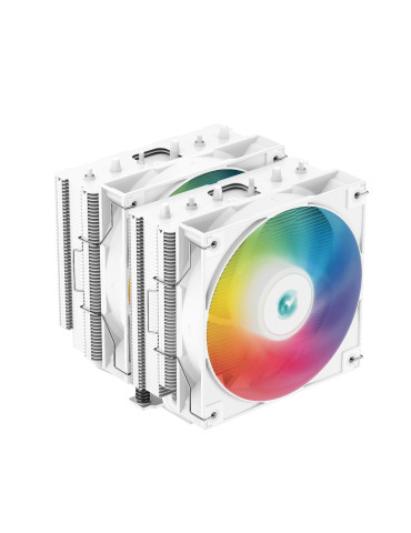 Охладител за процесор DeepCool AG620 White, Addressable RGB, Dual-Tower, LGA1700/AM5 - R-AG620-WHANMN-G-2