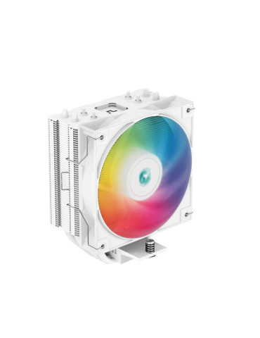 Охладител за процесор DeepCool AG400 White, Addressable RGB, LGA1700/AM5 - R-AG400-WHANMC-G-2