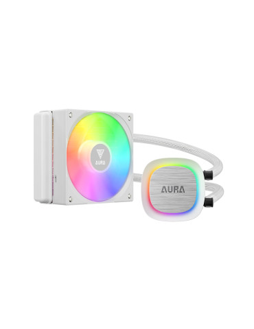 Водно охлаждане Gamdias AURA GL120 v2 White, 120mm, aRGB - GAMDIAS-AURA-GL120-V2-WH