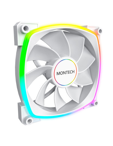 Вентилатор Montech RX140 PWM, REVERSE Fan, 140mm, ARGB, White - MONTECH-RX140-PWM-WH