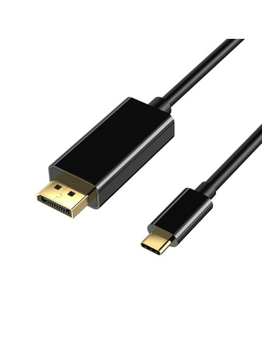 Кабел VCom Cable Type-C to DisplayPort - 8K Black - CU422C-1.8m