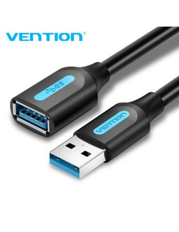 Кабел Vention USB 3.0  Extension AM / AF - 2.0M Black - CBHBH