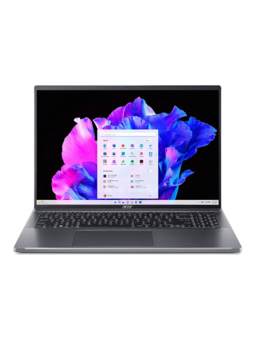 Лаптоп Acer Swift Go16 SFG16-71-58DL, Intel Core i5-1335U, 16" WUXGA SlimBezel IPS, RAM 16GB LPDDR5, 1TB SSD, Intel UMA, FPR, No OS, Gray - NX.KFTEX.00J