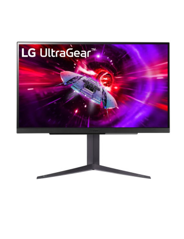 Монитор LG 27GR83Q-B, 27" UltraGear IPS, 1ms (GtG), 240Hz, 1000:1, 400cd/m2, QHD 2560x1440, AMD FreeSync, G-Sync Compatible, HDR 400, DCI-P3 95%, VRR, USB, HDMI, DP, Black