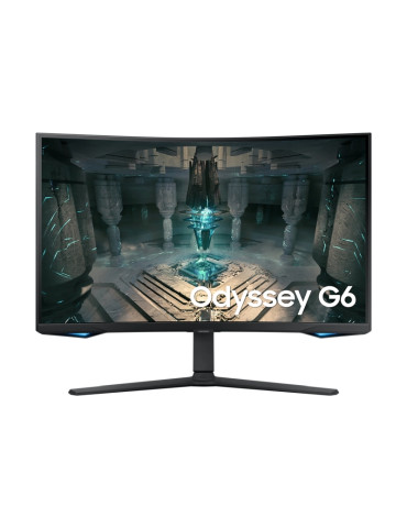 Монитор Samsung 32BG650 32" Odyssey G6 Smart, Curved 1000R, VA, 240Hz, 1 ms GTG, 2560x1440, Eye Saver, AMD FreeSync Premium Pro, DP, HDMI, USB, Wi-Fi, Bluetooth, Speakers, Black - LS32BG650EUXEN