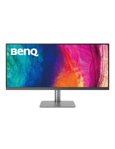 Монитор BenQ PD3420Q 34" IPS LED 5ms 3440x1440 2K QHD, Design Mon, WQHD, AQCOL.,100% sRGB,HDR400, CAD/CAM, DualView, HDMI, DP, USB-C, USB, 2x2.5W, Gray - 9H.LJHLB.QPE