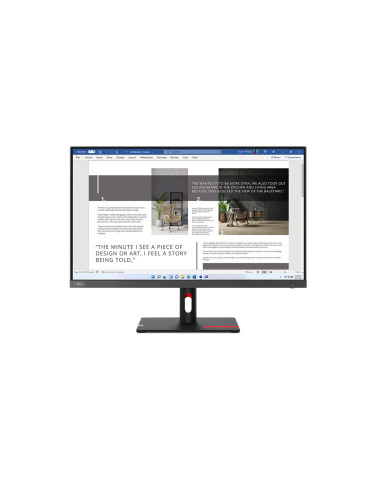 Монитор Lenovo ThinkVision S27i-30 27" FHD IPS, 16:9, 6 ms, 1300:1, 100Hz, Tilt Stand, HDMI, VGA - 63DFKAT4EU