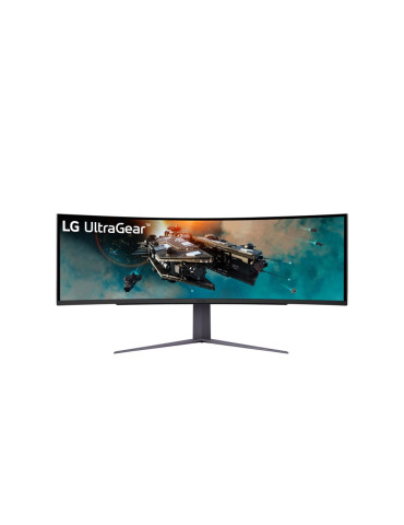 Монитор LG 49GR85DC-B, 49" Ultragear VA AG, 1ms, 32:9 Curved 1000R Gaming QHD (5120x1440), 240HZ, 450cd/m2, DCI-P3 95%, FreeSync, NVIDIA G-Sync, HDR 600 ,VRR, USB Type-C, HDMI, DP, Black