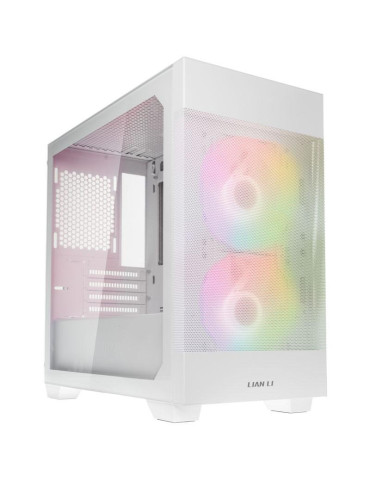 Кутия за компютър Lian-Li LANCOOL 205M Mesh Snow, Micro-Tower, Tempered Glass - LL-CASE-GELI-914