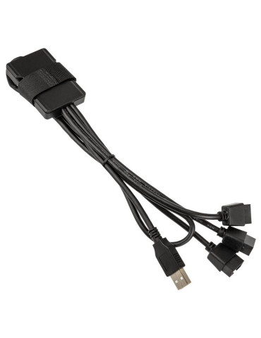 USB Хъб Lian Li PW-U2TPAB USB 2.0 1-към-3 Hub - Черно - G89.PW-U2TPAB.00