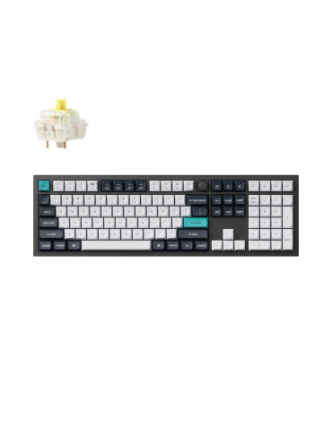 Безжична геймърска механичка клавиатура Keychron Q6 MAX Gateron Jupiter Banana Switch, Carbon Black - Q6M-M4