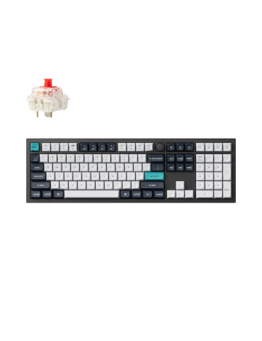 Безжична геймърска механичка клавиатура Keychron Q6 MAX Gateron Jupiter Red Switch, Carbon Black - Q6M-M1