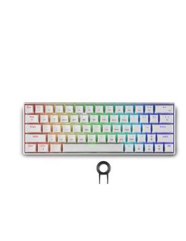 Безжична геймърска клавиатура Spartan Gear Pegasus 2 RGB White - EDM-085611