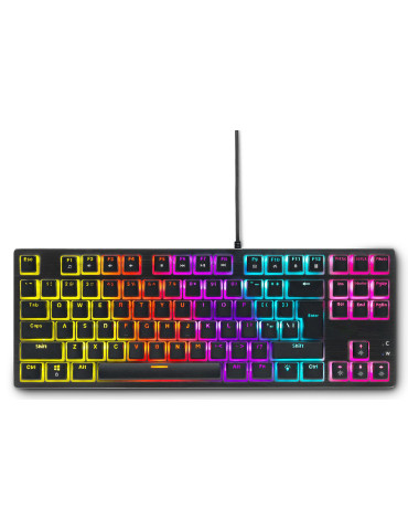 Геймърска механична клавиатура Spartan Gear Lochos 2 RGB TKL, черен - EDM-082715