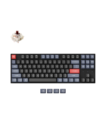 Геймърска механична клавиатура Keychron K8 Pro QMK/VIA TKL Gateron G Pro(Hot Swappable) Brown Switch RGB Backlight Plastic Frame - K8P-H3