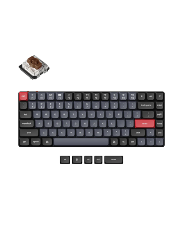 Геймърска механична клавиатура Keychron K3 Pro QMK/VIA Hot-Swappable Gateron Low Profile Brown Switch, RGB Backlight - K3P-H3