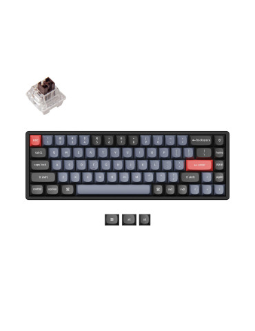 Геймърска механична клавиатура Keychron K6 Pro 65% K PRO Brown Switch RGB LED, Aluminium Frame - K6P-J3