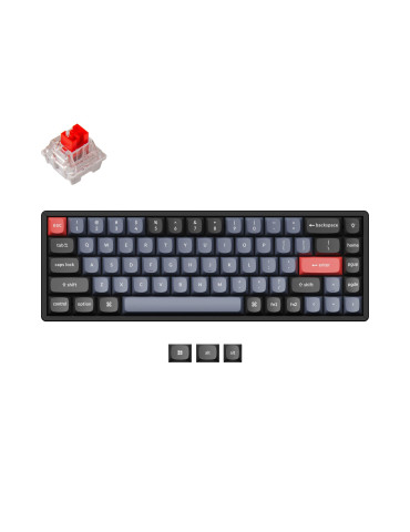 Геймърска механична клавиатура Keychron K6 Pro 65% K PRO Red Switch RGB LED, Aluminium Frame - K6P-J1