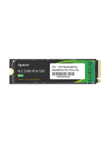 SSD диск Apacer 1TB AS2280P4U M.2 PCIe  - AP1TBAS2280P4U-1