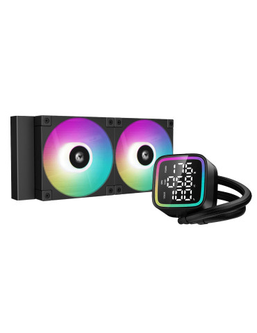 Водно охлаждане DeepCool LD240, LCD Screen, A-RGB - R-LD240-BKDMMN-G-1