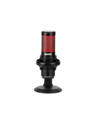 Геймърски микрофон Marvo MIC-07, Black 60 Black, USB, RGB - MARVO-MIC-07