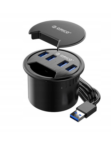 Хъб за бюро Orico Desktop grommet USB 3.0 HUB, 4 port - DESK-4U-BK-BP