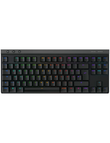 Bluetooth механична геймърска клавиатура Logitech G515 LIGHTSPEED TKL, BLACK, US INT'L, 2.4GHZ/BT, EMEA28i-935, TACTILE - 920-012538