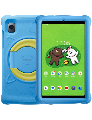 Таблет Blackview Tab 60 Kids, 8.68inch WXGA  800x1340, T606 Octa-core 1.6GHz, Front 5MP; Rear 8MP camera, memory 4GB/128GB, 6050mAh battery, Android 13, Support Dual SIM card, 802.11 a/b/g/n/ac(2.4/5GHz),Blue - BVTAB60_KIDS-BL