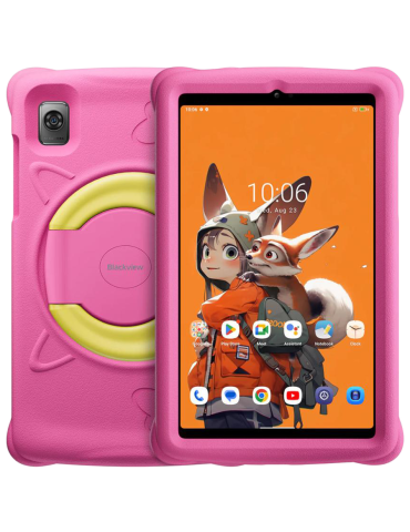 Таблет Blackview Tab 60 Kids, 8.68inch WXGA  800x1340, T606 Octa-core 1.6GHz, Front 5MP; Rear 8MP camera, memory 4GB/128GB, 6050mAh battery, Android 13, Support Dual SIM card, 802.11 a/b/g/n/ac(2.4/5GHz),Pink - BVTAB60_KIDS-P