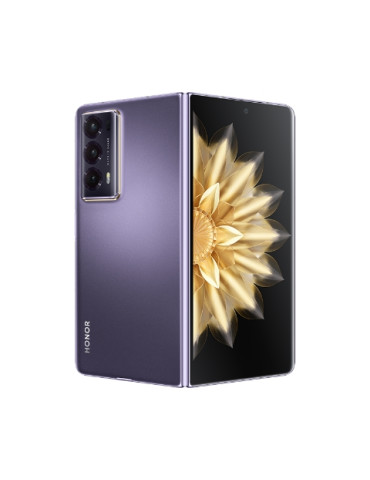 Смартфон Honor Magic V2 Foldable, Purple, Veyron-N49C, 6.43", unfolded 7.92", OLED 2376x1060, unfolded 2344x2156, 5G, (3.19GHz 4x2.8GHz 3x2GHz), 16GB, 512GB, 50 50 20MP/16 16MP, 5000mAh, FPT, Android 13   Honor Watch 4 Black  Magic Aramid Case Black Power