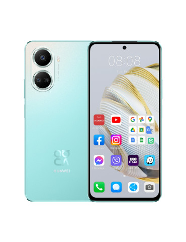 Смартфон Huawei Nova 10 SE Green, BNE-LX1, 6.67", 2400x1080, Qualcomm Snapdragon 680 4G, 8GB, 128GB, Camera 108 8 2MP/ Front 16MP, 4500mAh, FPT, BT 5.0, USB Type-C 2.0, HMS, EMUI 12 - 6941487275830