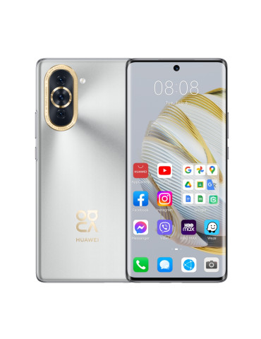 Смартфон Huawei Nova 10 Starry Silvery, NCO-LX1, 6.67", 2400x1080,  Qualcomm Snapdragon 778G 4G, 8GB 128GB, CAM 50 8 2MP/60MP Fron Camera, 4000mAh, FPT, BT5.2, USB Type-C 2.0,  HMS, EMUI 12 - 6941487272730