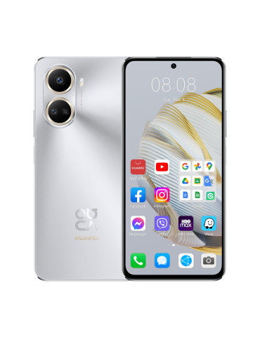 Смартфон Huawei Nova 10 SE Silver, BNE-LX1, 6.67", 2400x1080, Qualcomm Snapdragon 680 4G, 8GB, 128GB, Camera 108 8 2MP/ Front 16MP, 4500mAh, FPT, BT 5.0, USB Type-C 2.0, HMS, EMUI 12 - 6941487275823