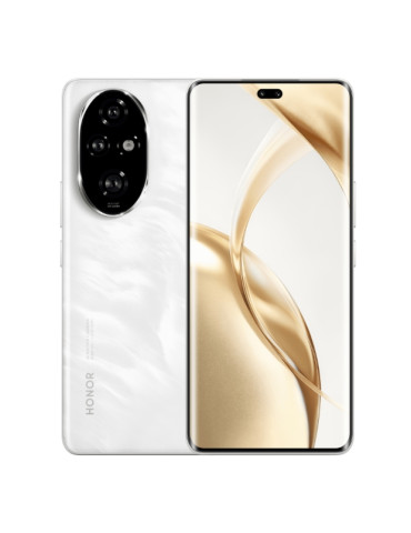 Смартфон Honor 200 Pro Moonlight White, EllieP-N39A, 6.78" 120Hz Amoled curved, 2700x1224, Qualcomm Snapdragon 8 Gen 3 Accelerated Edition 5G (1x3GHz 3x3GHz 4x 2GHz), 12GB, 512GB, 50 50 12MP/50MP, 5200mAh, FPT, BT, USB Type-C,Android 14,  AI - powered Mag