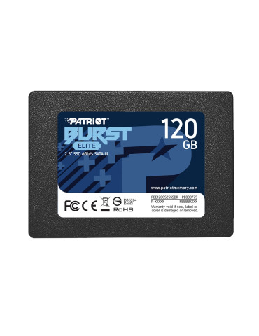 SSD диск Patriot 120GB Burst Elite SATA3, 2.5" - PBE120GS25SSDR