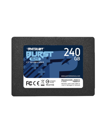 SSD диск Patriot 240GB Burst Elite SATA3, 2.5" - PBE240GS25SSDR