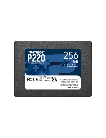 SSD диск Patriot 256GB P220 SATA3, 2.5" - P220S256G25