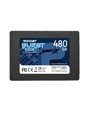 SSD диск Patriot 480GB Burst Elite SATA3, 2.5" - PBE480GS25SSDR