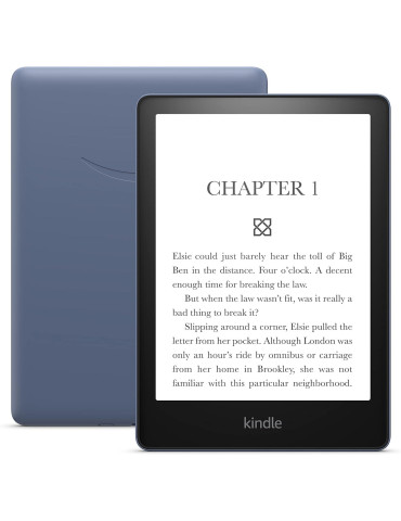 Електронен четец за книги Kindle Paperwhite 6.8", 16GB, 2021, 11 генерация, IPX8, Denim - Paperwhite