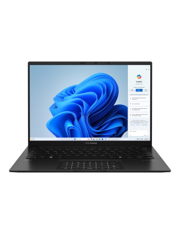 Лаптоп Asus Zenbook UM3406HA-QD036W, AMD Ryzen 7 8840HS, 14" OLED (1920 x 1200), 16GB DDR5X, 1TB SSD, Windows 11 Home, Black - 90NB1271-M004Z0