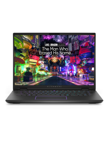 Лаптоп Dell Alienware m16 R2, Intel Ultra 7 155H, 16.0" QHD  (2560x1600) 240Hz, 3ms, 16GB DDR5, 1TB SSD, Nvidia RTX 4060 8GB GDDR6, Wifi 7, Win 11 Pro, Dark Metallic Moon - #DELL03250